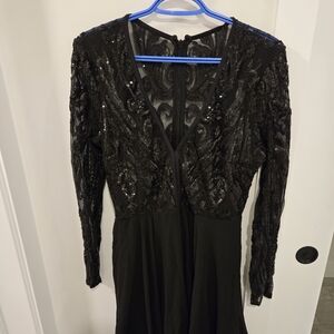 Elegant Black Sequin Dress